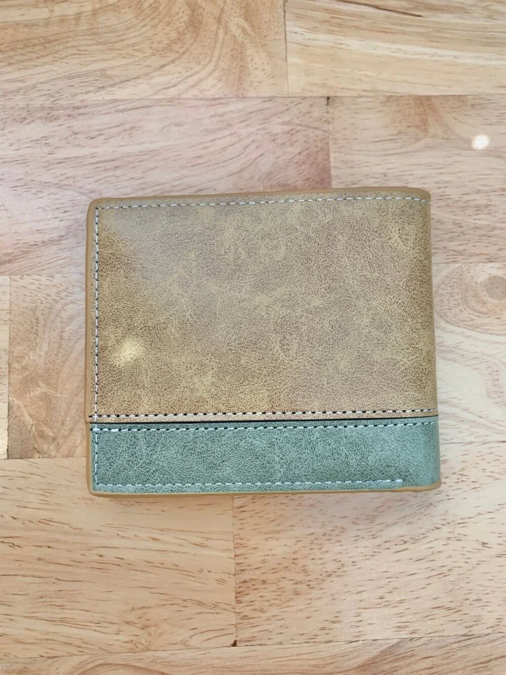 One Piece Beige Brown Gray Faux Leather Card Cash Photo Slot Zipper Anime Wallet